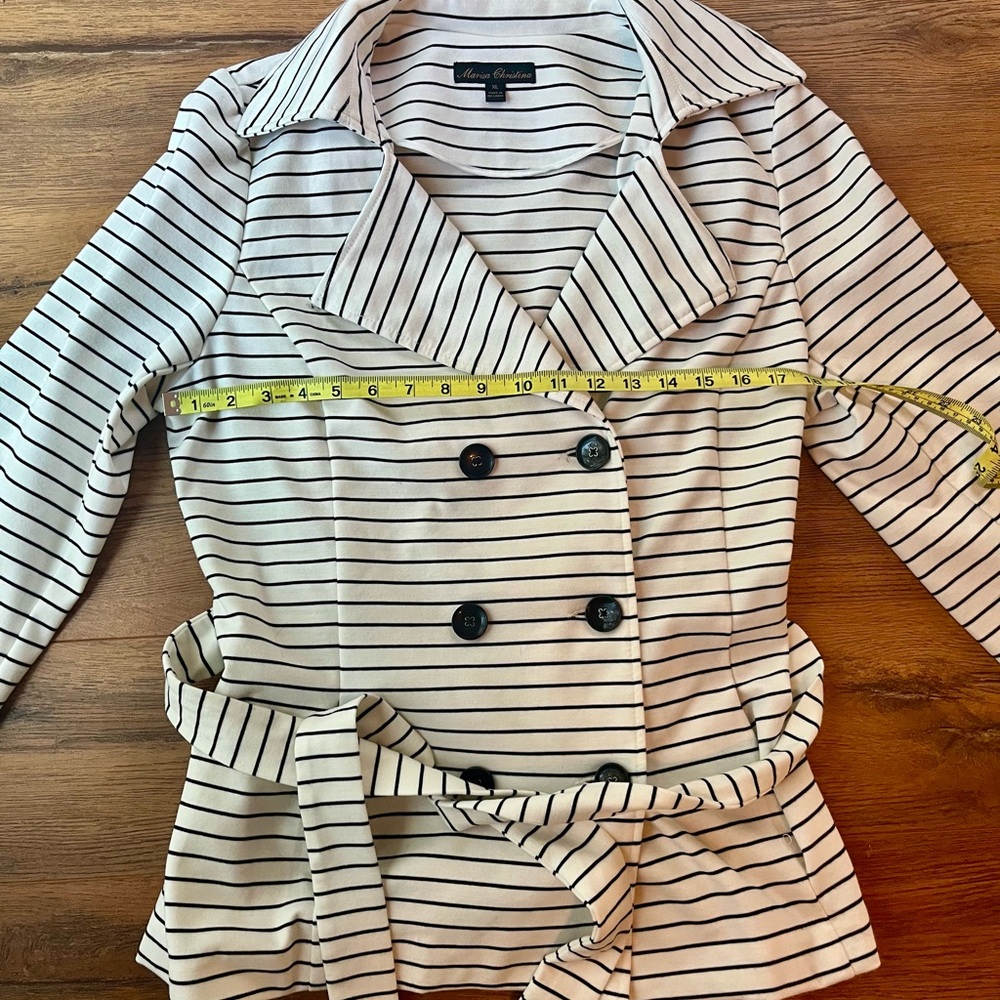 Striped Belted Jacket - Picture 5 of 6
